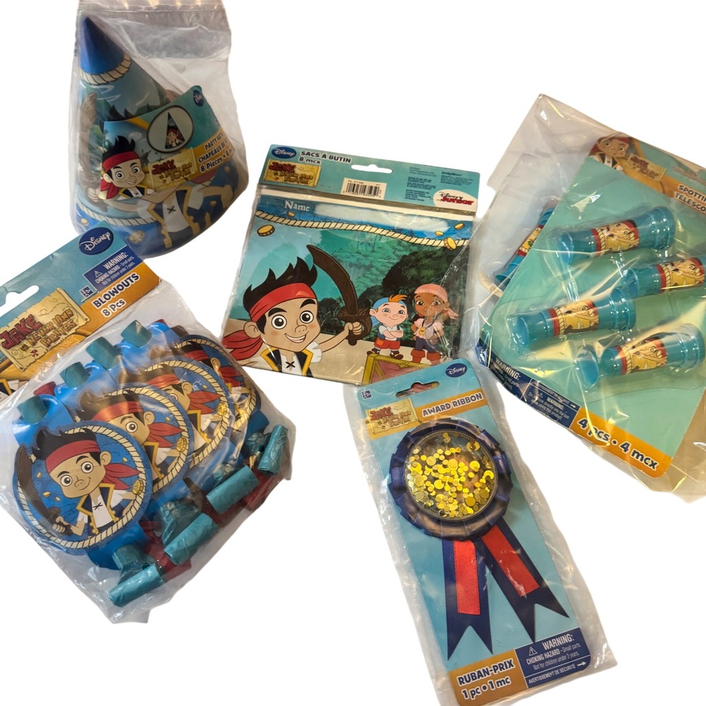 Disney Jake and the Never Land Pirates Party Supplies Bundle Blue Red OS 29pc